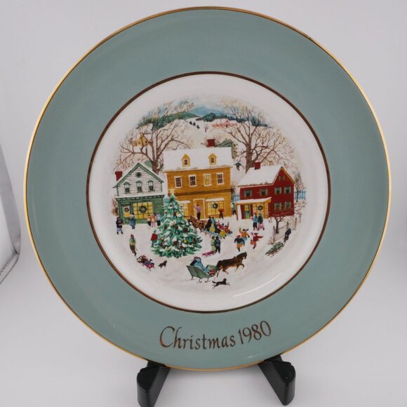 Set Of 3 Enoch Wedgwood Avon Christmas Plates 1978 1979 1980 Editions VTG - Picture 5 of 6